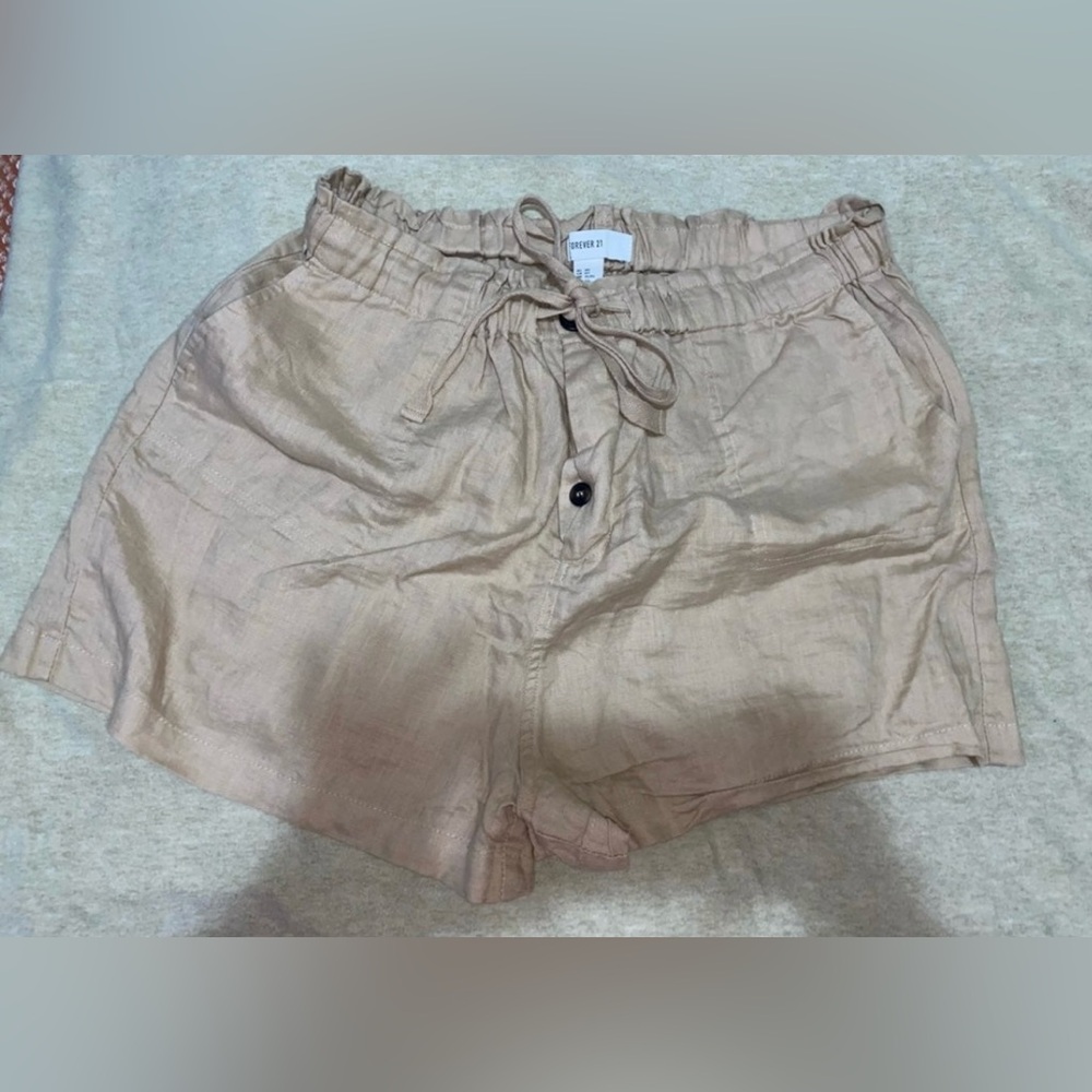 Forever21 Plus Women khaki linen shorts size 0X